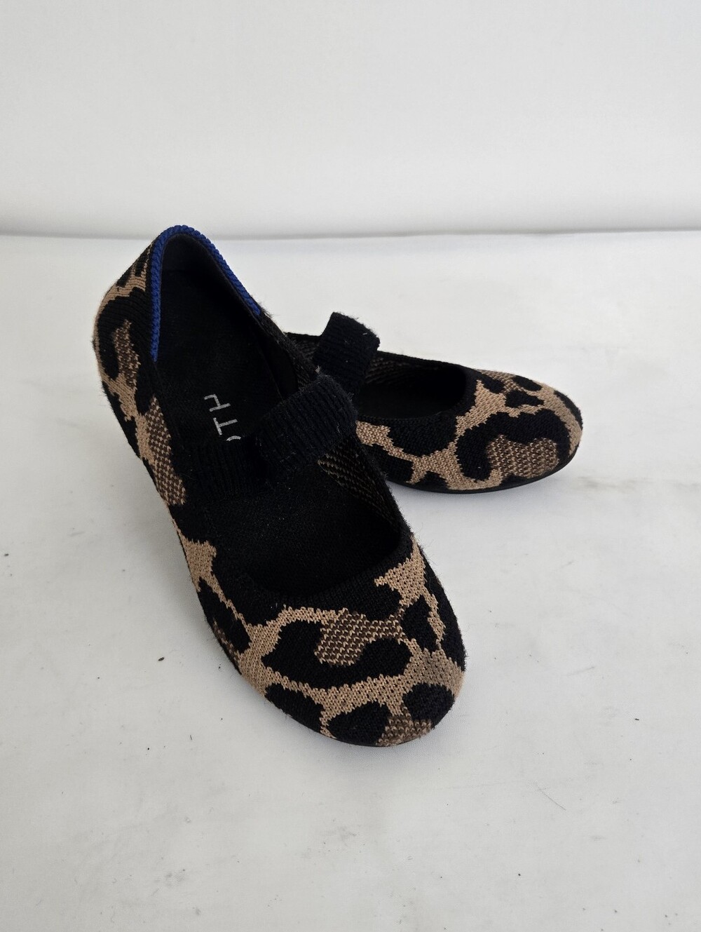 Rothy's Leopard Print Mary Jane Slip On Shoes in Amber Cat Toddler Size 10